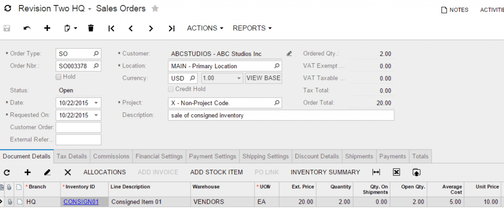 Révision deux HQ - Commandes client.