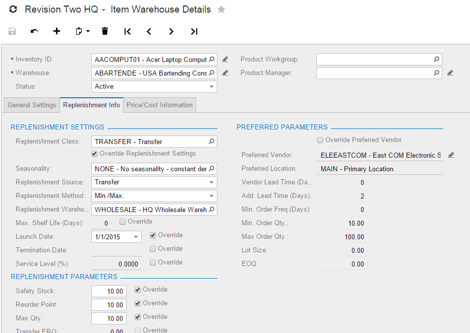 Comment mettre en œuvre l’inventaire consigné dans le logiciel ERP cloud Acumatica