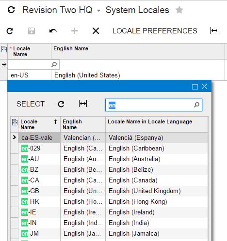 Modification des étiquettes de champ dans Acumatica