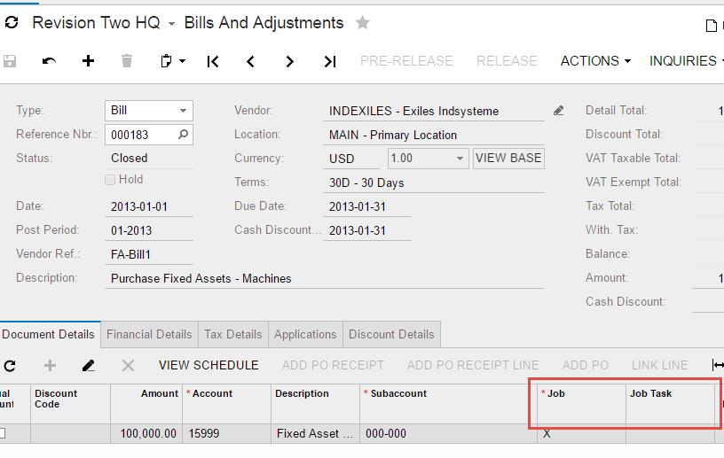 Modification des étiquettes de champ dans Acumatica