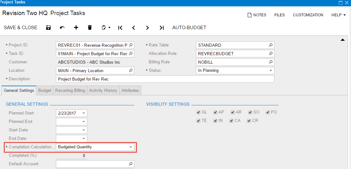 Quantité budgété