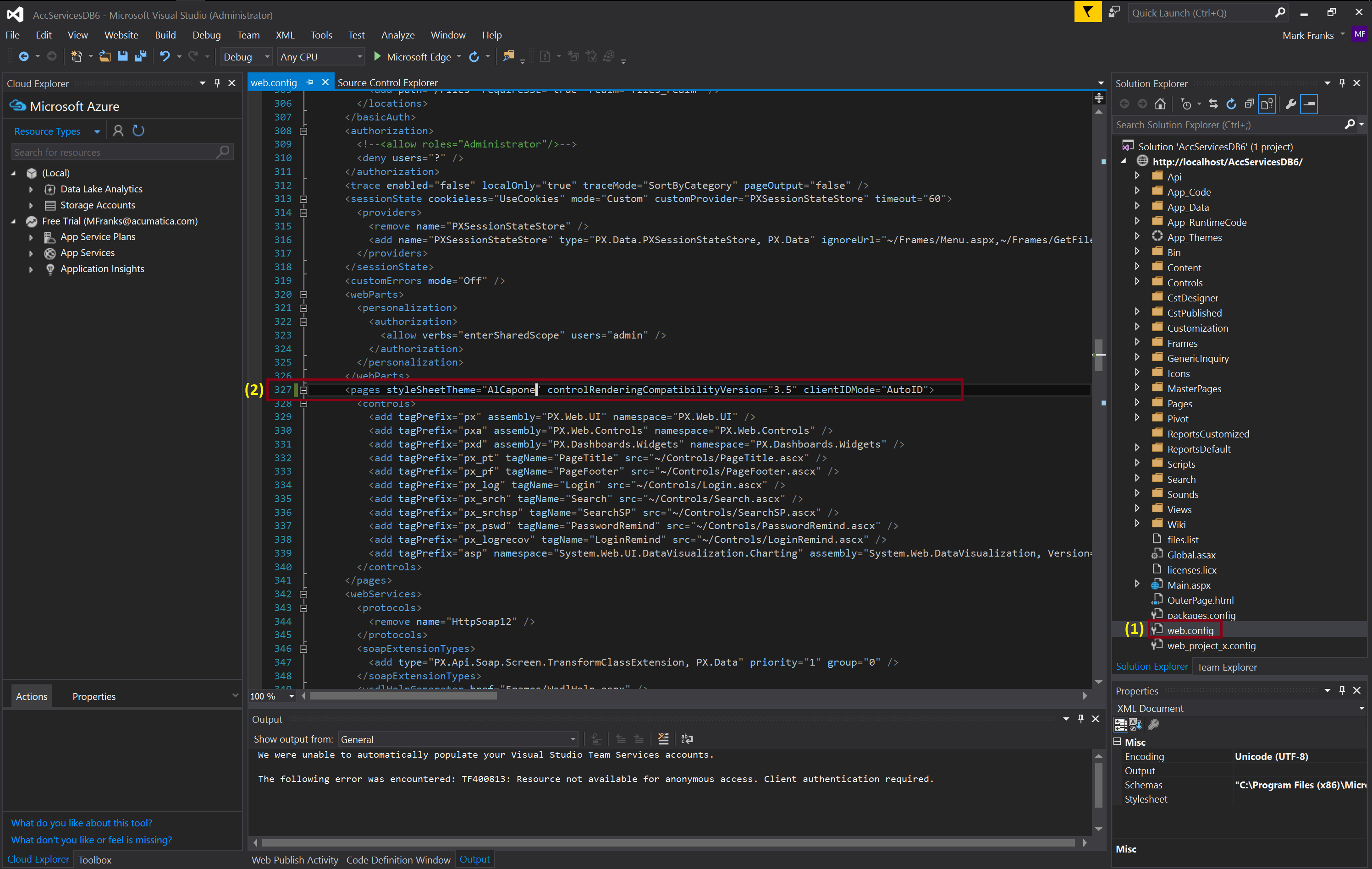 Ouverture de Visual Studio en cliquant dessus avec le bouton droit de la souris et en sélectionnant Exécuter en tant qu’administrateur.