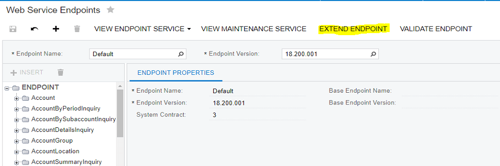 Segment Points de terminaison de service Web