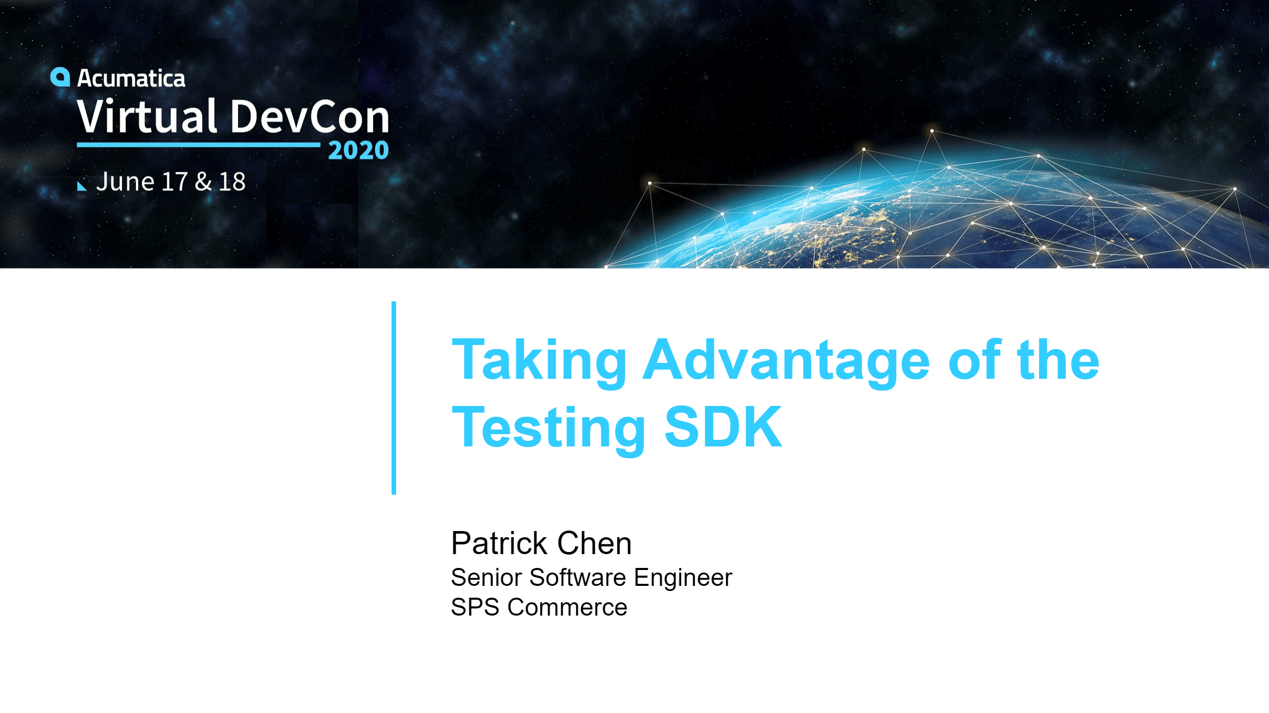 DevCon 2020 - Tirer parti du SDK de test