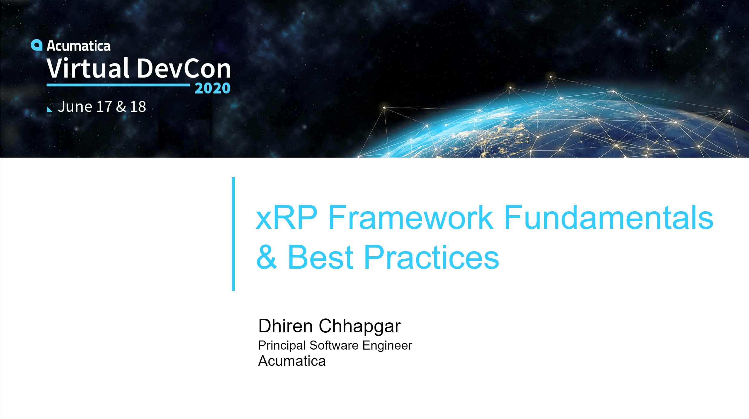 DevCon 2020 - Principes fondamentaux et meilleures pratiques du cadre xRP