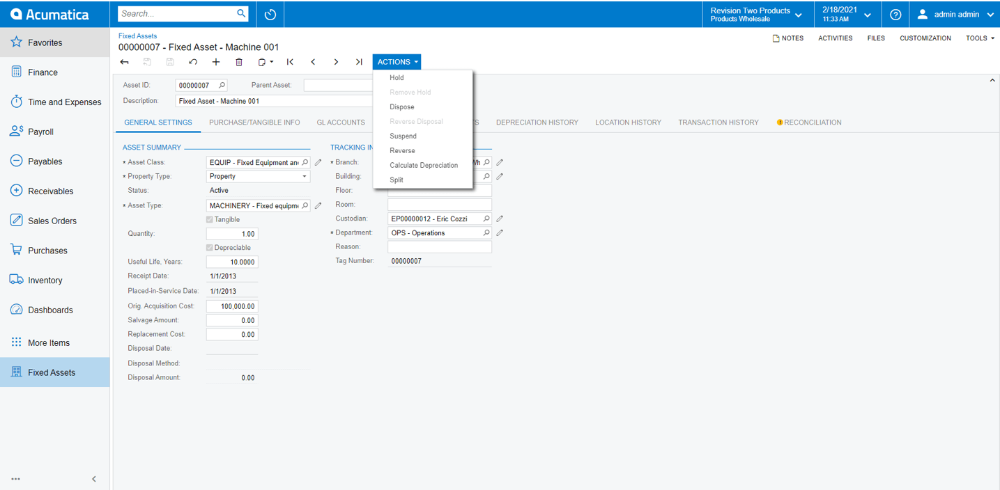 SS-03 Comment utiliser l’action Modifier l’ID dans Acumatica