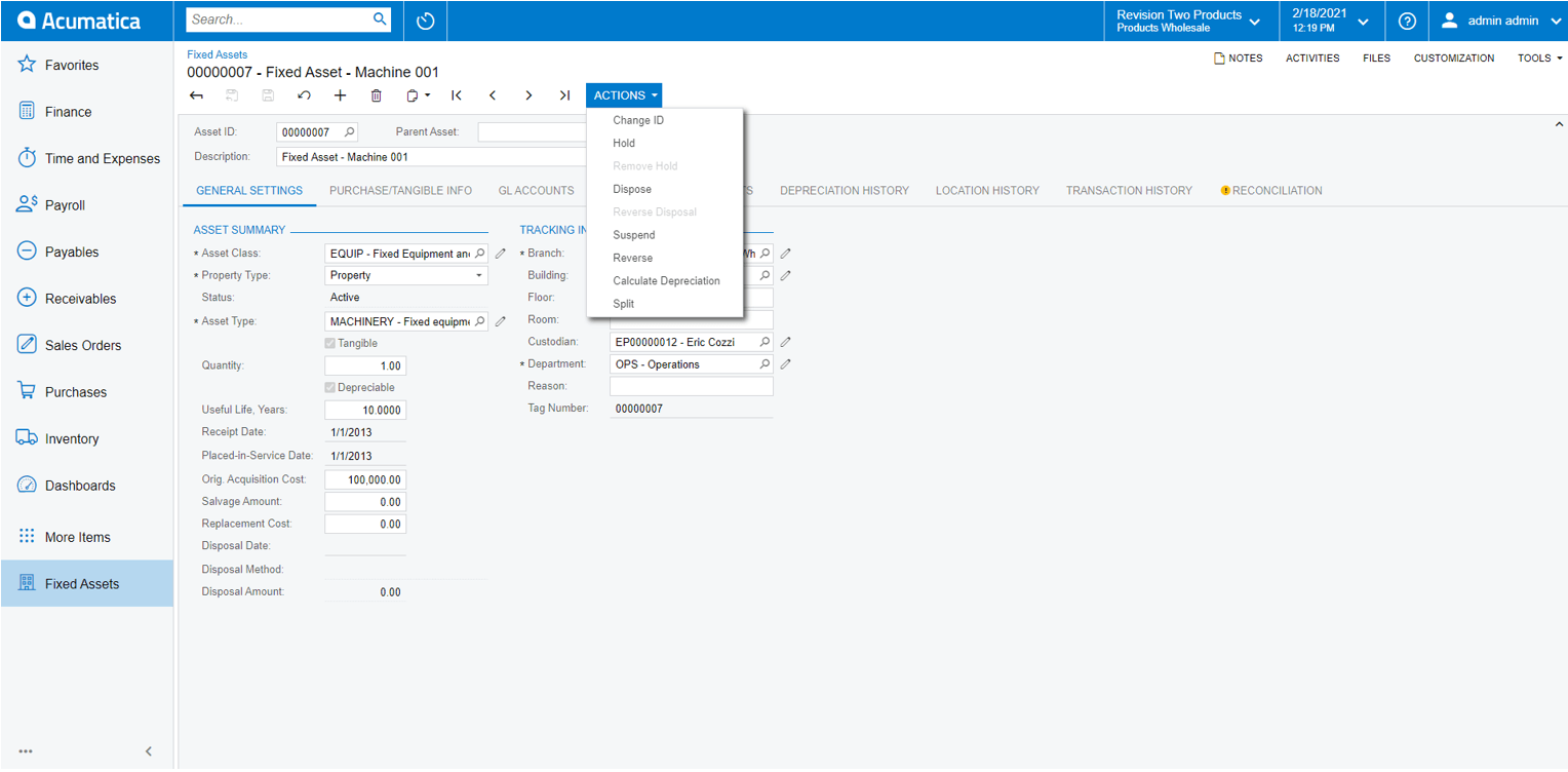 SS-04 Comment utiliser l’action Modifier l’ID dans Acumatica