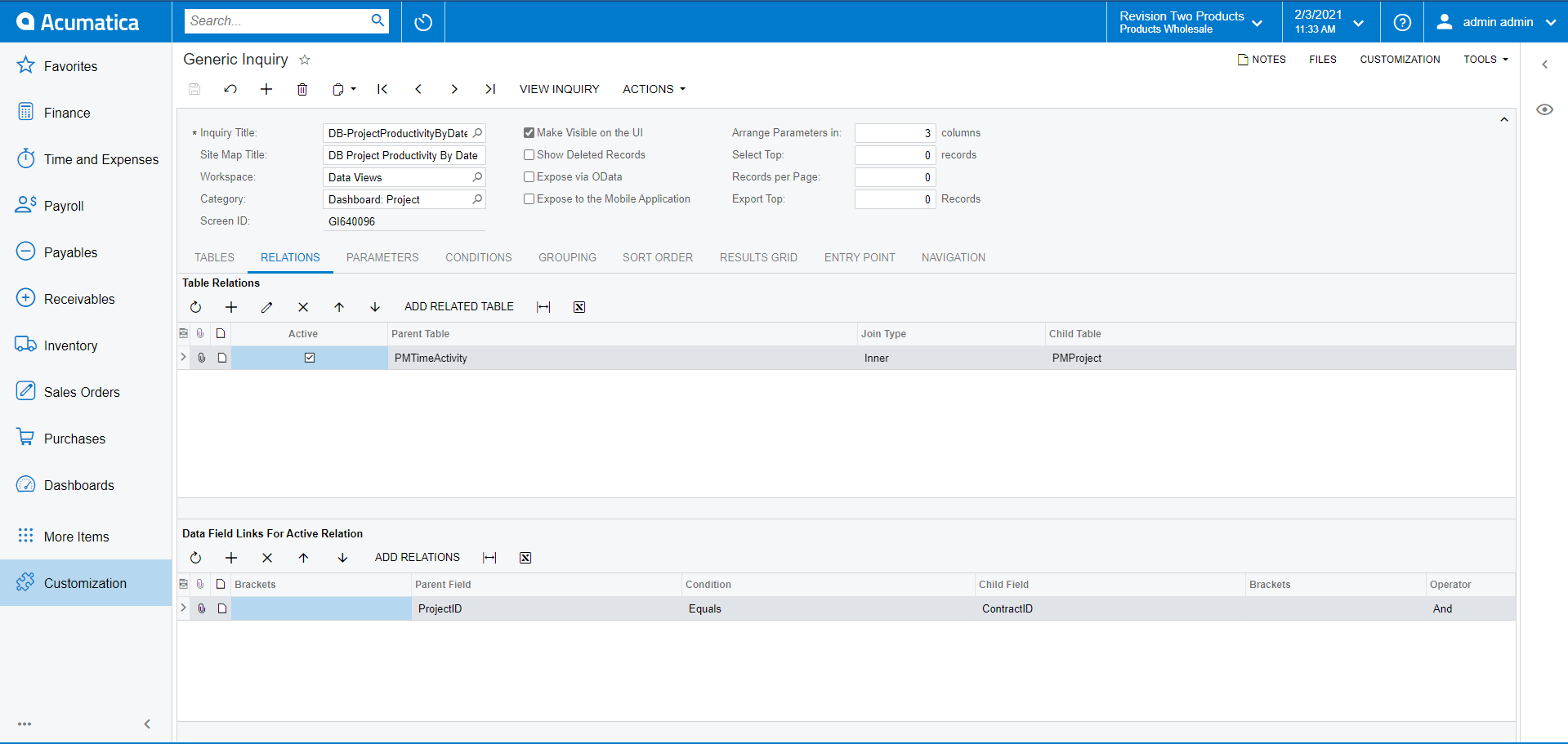 SS02-GI Comment utiliser Acumatica Generic Inquiry Row Styles avec des valeurs agrégées