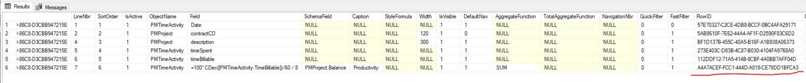 Comment utiliser Acumatica Generic Inquiry Row Styles avec des valeurs agrégées