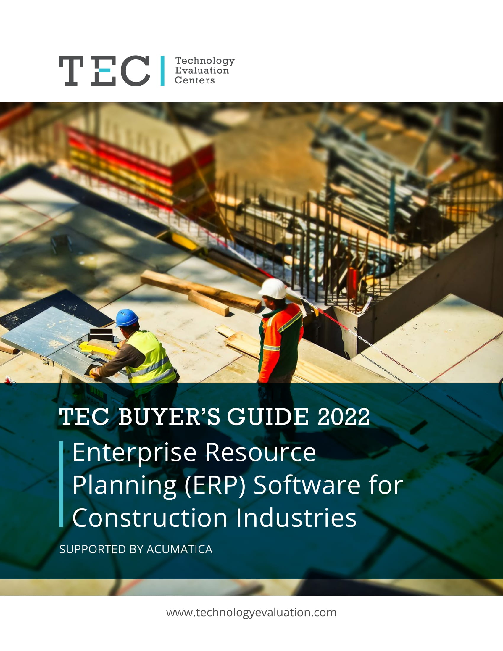 Le guide de l’acheteur du logiciel ERP pour les industries de la construction par technology evaluation centers (TEC) présente Acumatica.