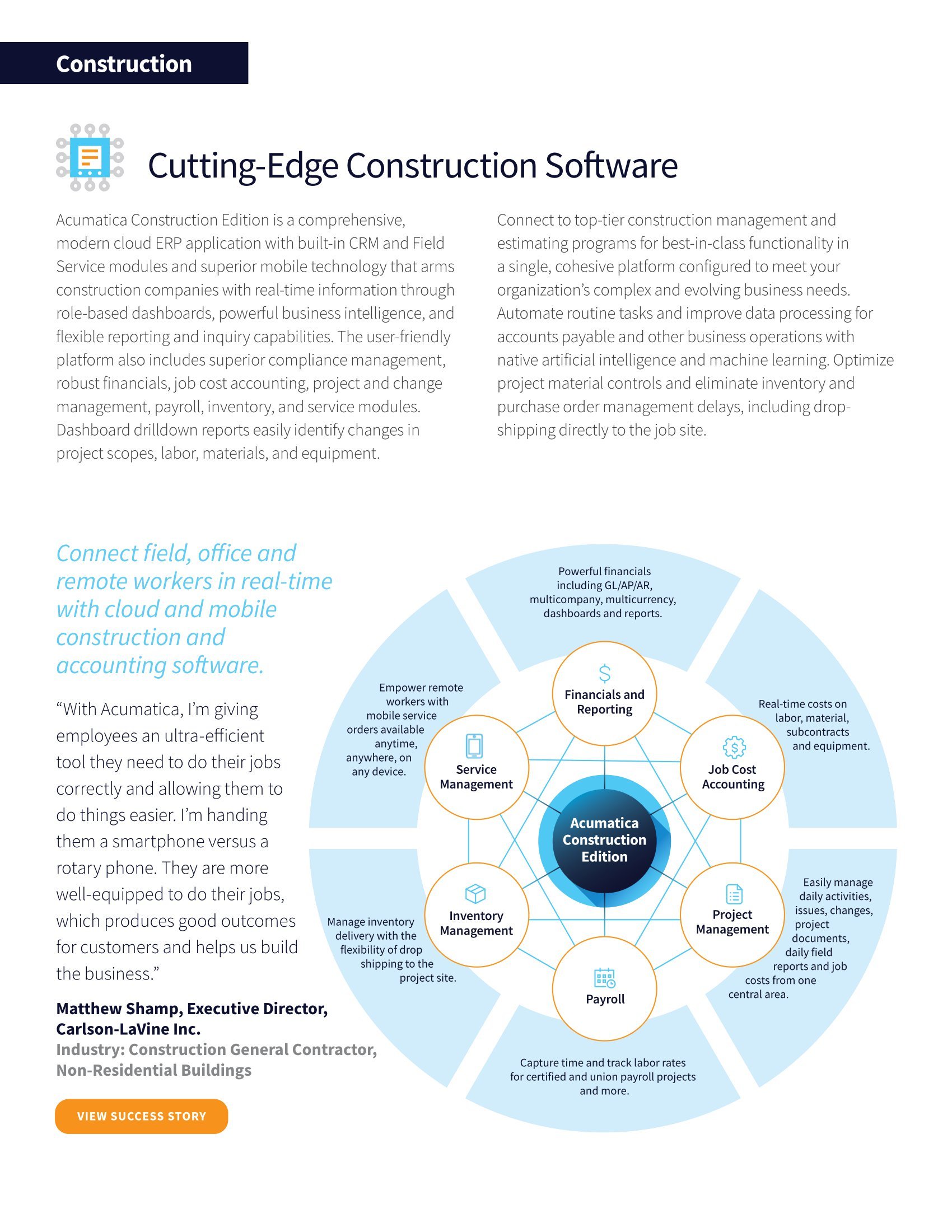 Acumatica Construction Edition : une solution ERP complète pour répondre à tous vos besoins, page 1