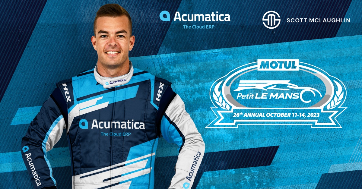Partenariat des champions: Le leader ERP Acumatica signe un accord de parrainage avec le champion racer Scott McLaughlin