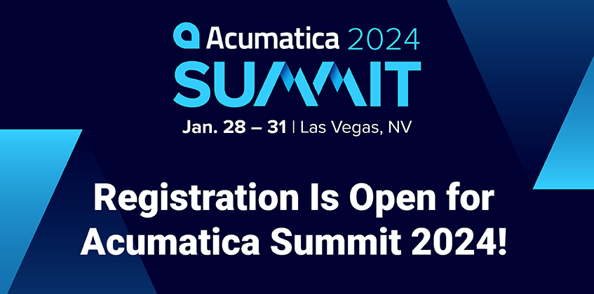 L’inscription est maintenant ouverte pour Acumatica Summit 2024!