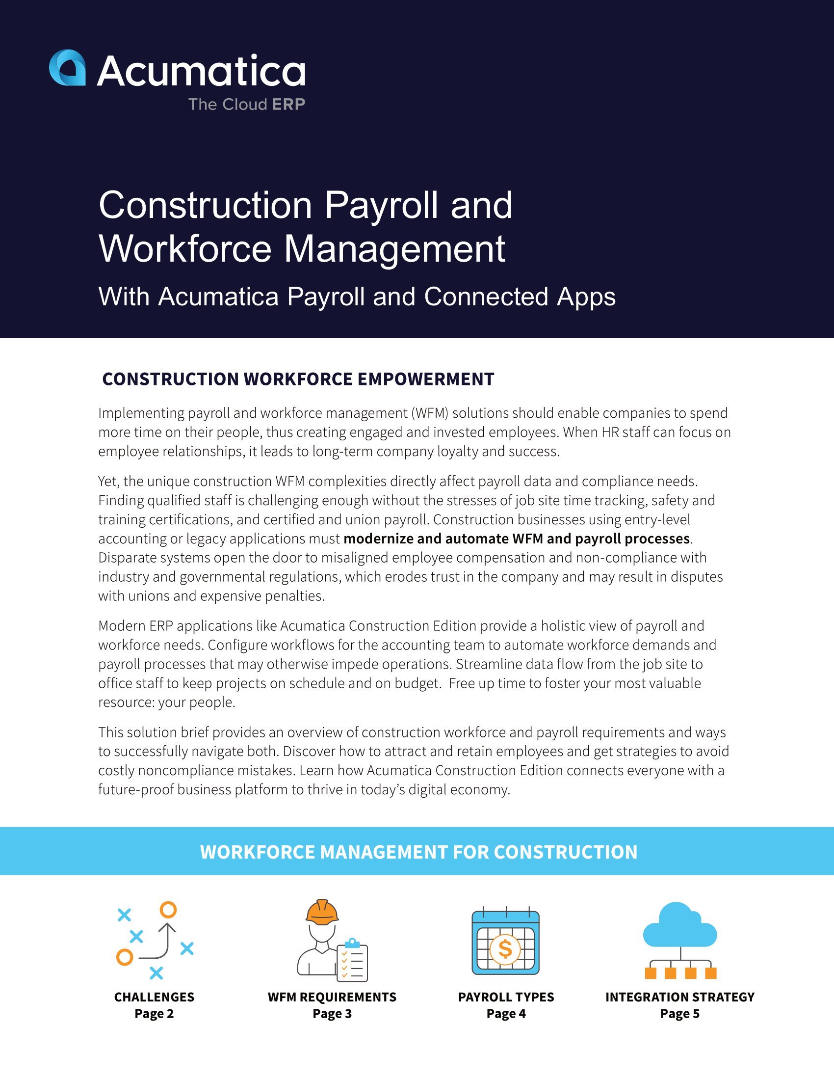 Éliminer les frustrations liées à la gestion de la main-d’œuvre et à la paie avec Acumatica Construction Edition