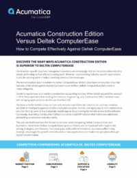 Pourquoi Acumatica Construction Edition surpasse Deltek ComputerEase dans une comparaison en tête-à-tête