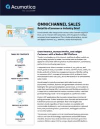 Rationalisez les ventes omnicanal avec une plate-forme ERP native du cloud