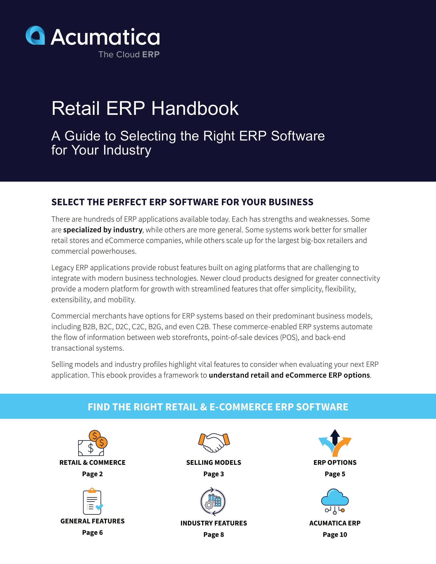 Choisir un ERP de vente au détail et de commerce électronique