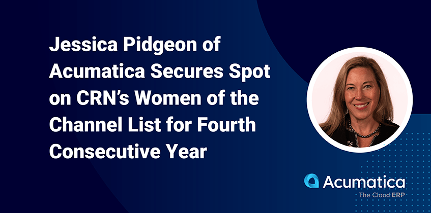Jessica Pidgeon d’Acumatica obtient une place sur la liste women of the channel de CRN pour la quatrième année consécutive